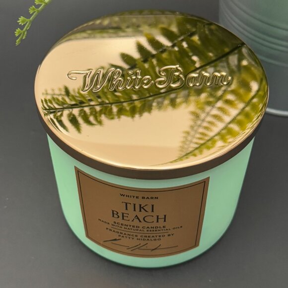 BBW Tiki Beach White Barn Bath & Body Works 3 Wick Candle - Picture 4 of 10